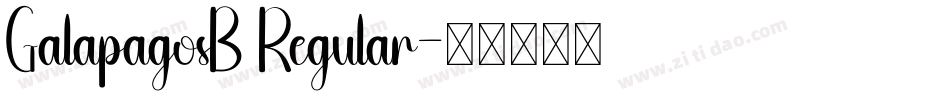 GalapagosB Regular字体转换